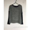 Women's knit contract colour pullover